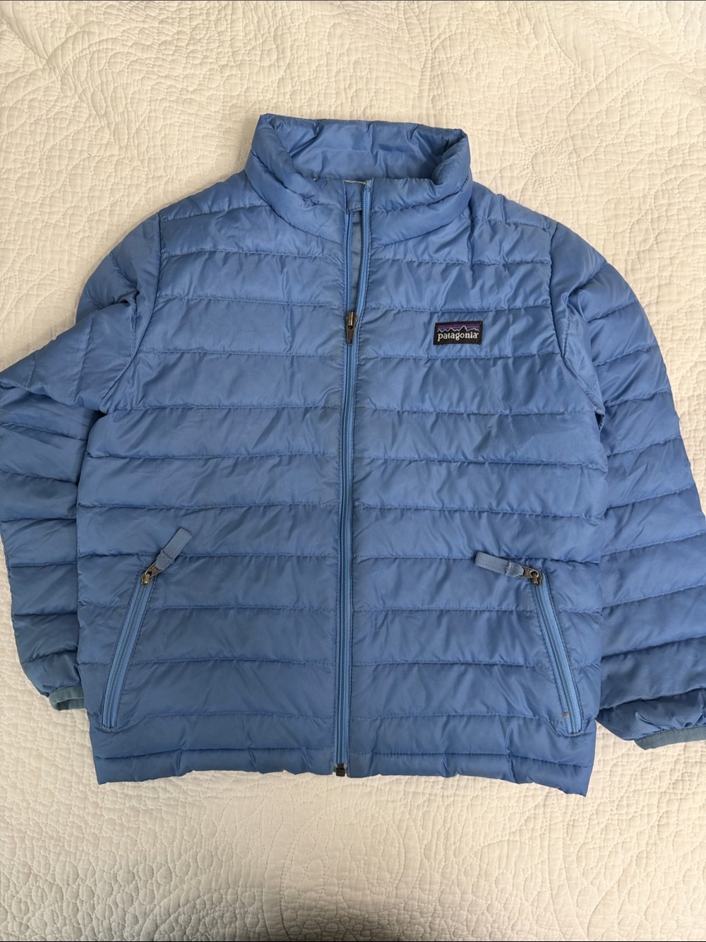 Patagonia Kids Powder Blue Packable Puffer Jacket